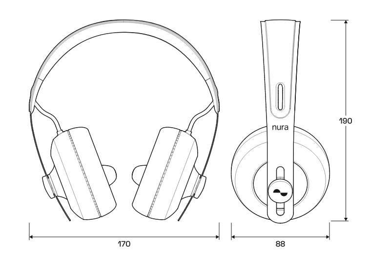 NeweggBusiness Nura Nuraphone 100B ANC Wireless Bluetooth Over